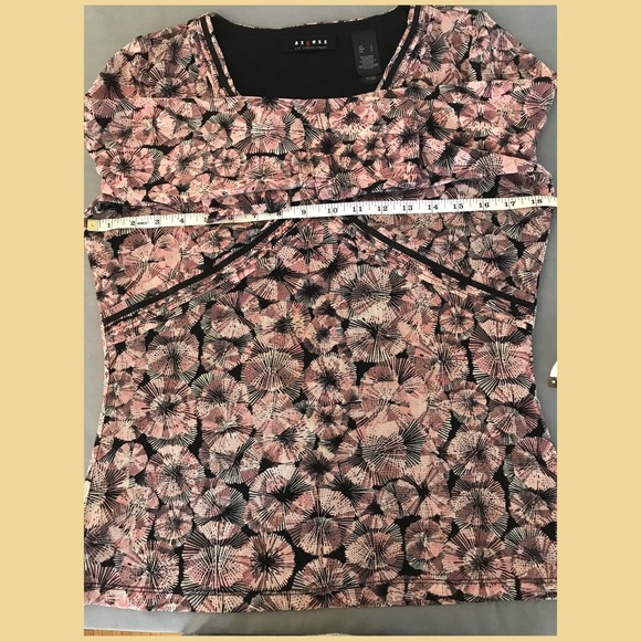 Pink dandelions long sleeve blouse - Picture 2 of 3